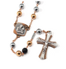 Saint Joseph Rosary in Copper, Silver & Hematite
