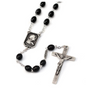 Saint Francis and Saint Clare of Assisi Rosary Black Wood & Silver By Ghirelli The perfect rosary for men.