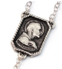 Saint Francis and Saint Clare of Assisi Rosary Black Wood & Silver By Ghirelli