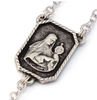 Saint Francis and Saint Clare of Assisi Rosary Black Wood & Silver By Ghirelli