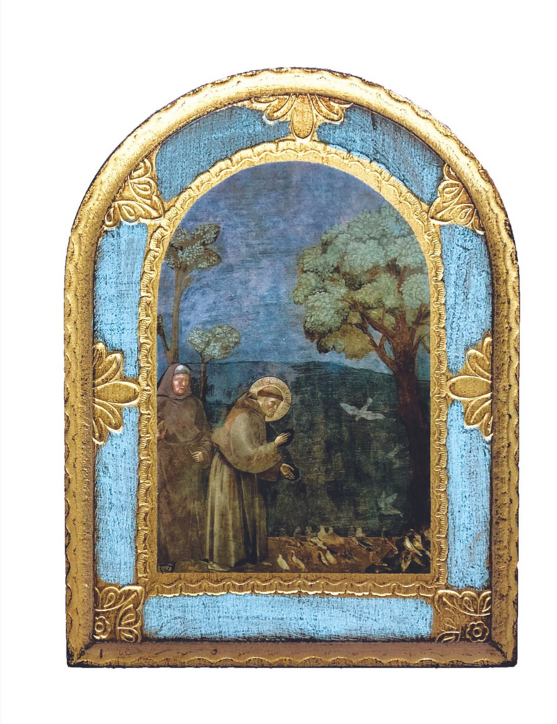 Saint Francis with birds Florentine icon plaque by Giotto