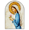 Madonna of the Roses Wooden Plaque