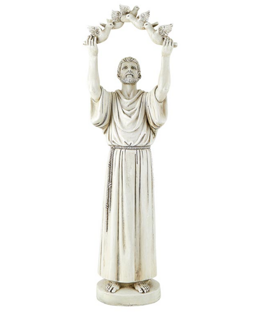 Saint Francis With Doves Large Garden Statue
