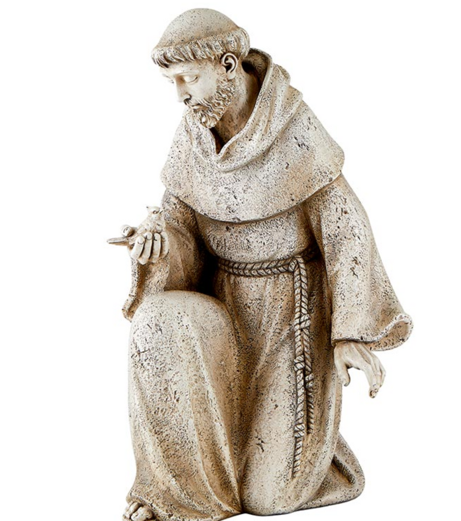 Saint Francis Kneeling Garden Statue