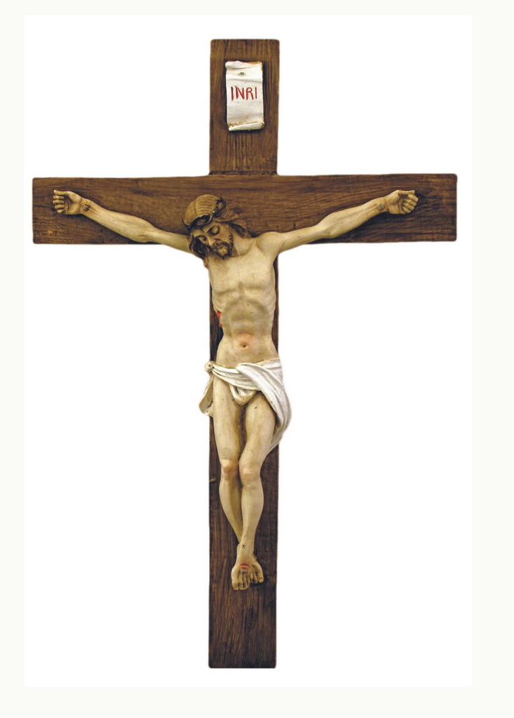 Jesus Crucifix Alabaster 15" Italy  Exquisite Quality