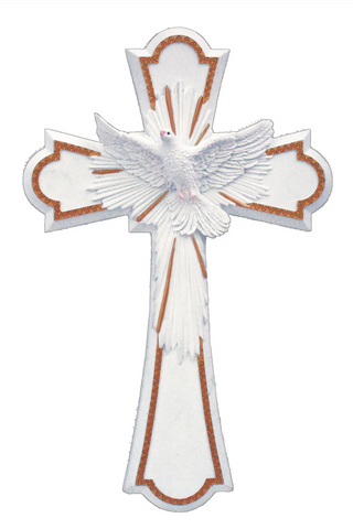 Holy Spirit Dove Cross With Gold Accents Veronese Collection