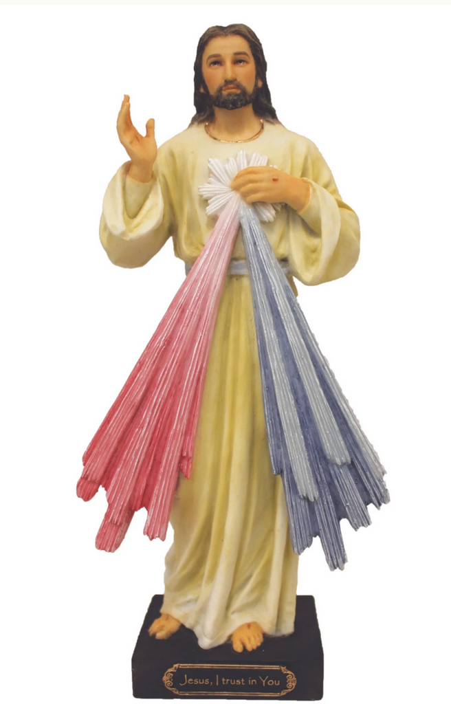 Divine Mercy of Jesus Hand Painted Statue   Veronese Collection