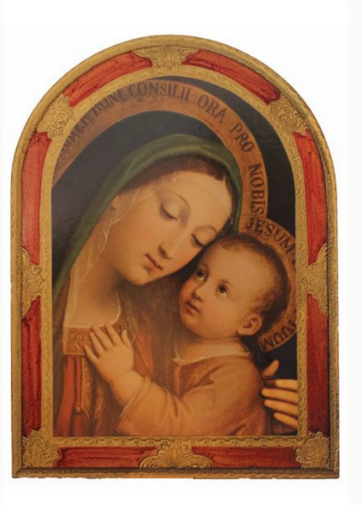 Our Lady of Good Counsel by Sarullo Florentine Plaque 12x15.5