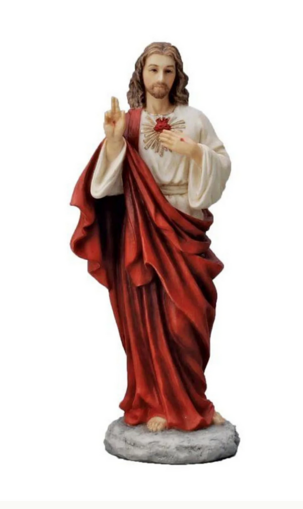 Sacred Heart of Jesus Statue Hand Painted