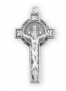 Ornate Sterling SIlver Saint Benedict Jubilee Cross On Chain