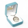 Our Lady Of Fatima Round Sterling Silver Medal On Chain Catholic Gift