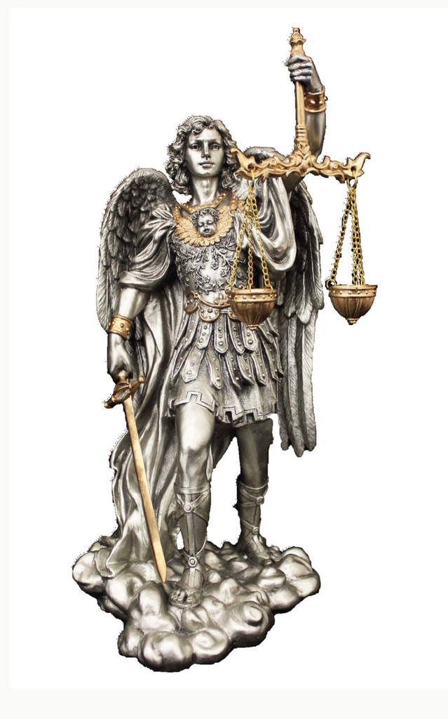 Saint Micheal Scales Of Justice Pewter Style Figure – Beattitudes ...