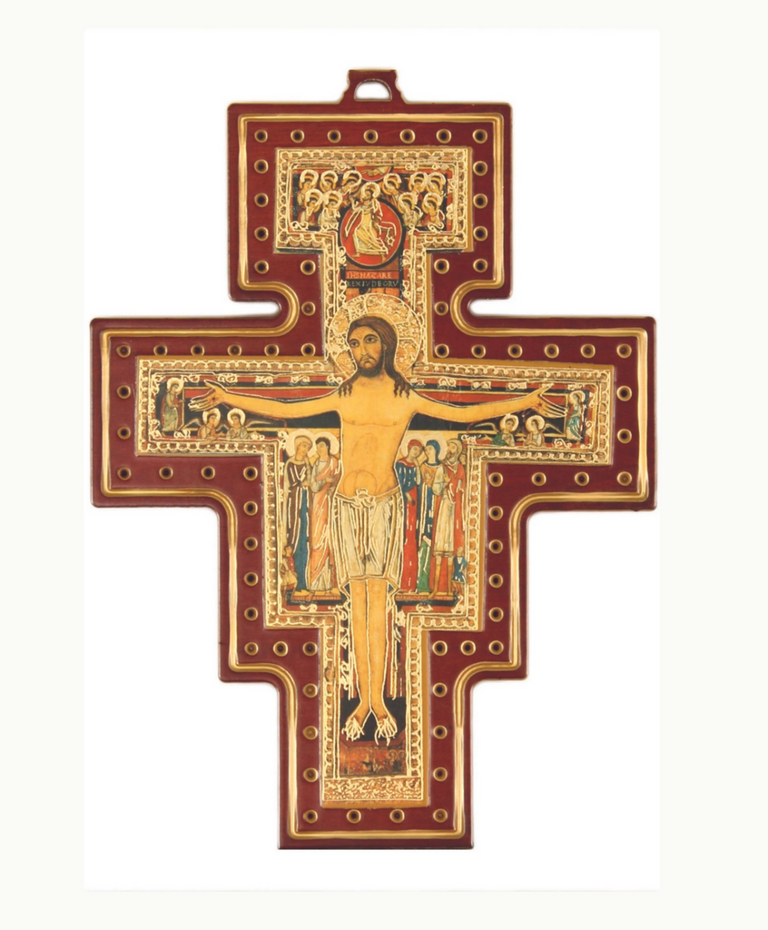 San Damiano Crucifix Cross Made In Italy 9.5" New In Package - Foto 8