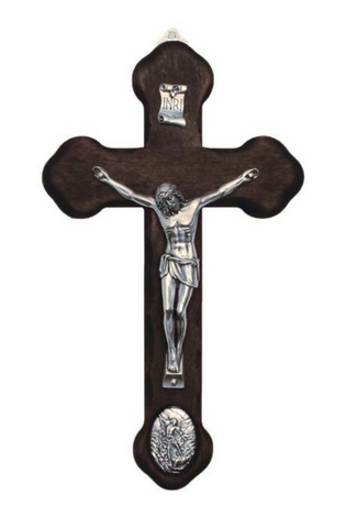 Saint Michael Wooden Wall Crucifix