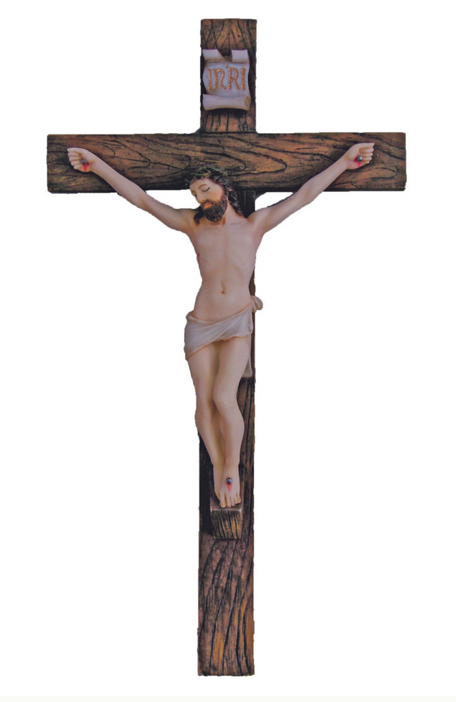 Jesus Crucifix Hand Painted In Full Color Vereonse Collection