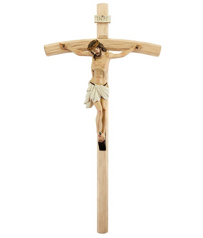 Val Gardena Jesus Wall Crucifix 24 Inch Tall