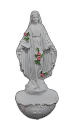Our Lady of Grace Holy Water Font  Made in Italy