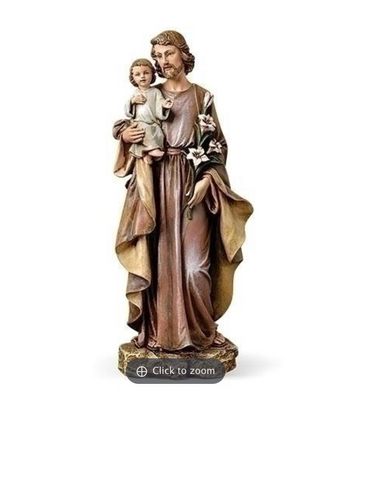 Saint Joseph With Child Jesus Statue 10 Inch Tall