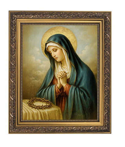 Mater Dolorosa Framed Print Ornate Gold Frame with Glass