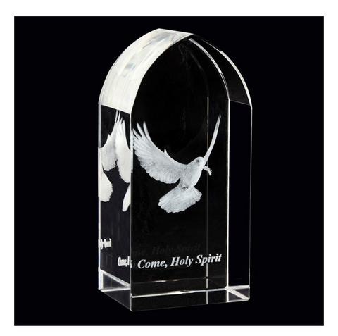 Holy Spirit Etched Glass
