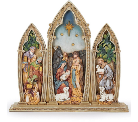 Natvity Scene Triple Arch Christmas Decor