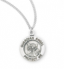 Guardian Angel Protect Me Sterling Silver Devotion Medal On Chain