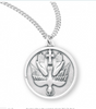 Holy Spirit Sterling Silver Trinity Medal On Chain Unique Style Cross Dove And Hands