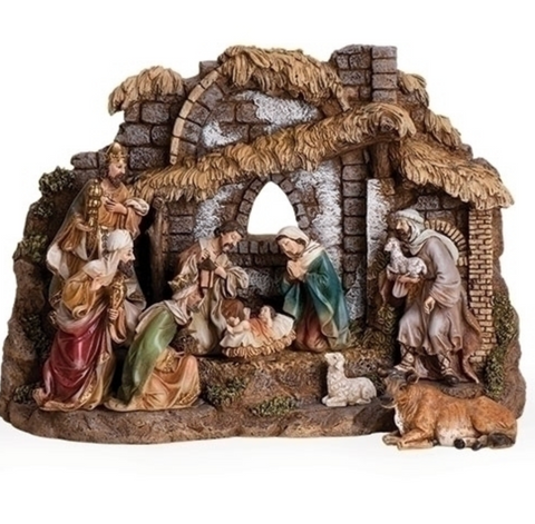 10 Piece Nativity Set With Baby Jesus And Kings Joseph Studio Christmas Collection