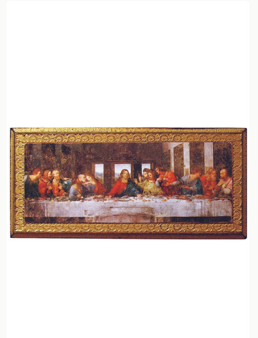Last Supper Of Jesus Florentine Icon Wood Plaque Italy