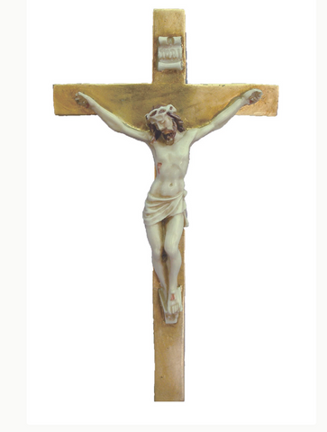 Jesus Antiqued Alabaster Wall Cross