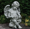 Angel Cherub Holding A Kitten Garden Statue Joseph Studios