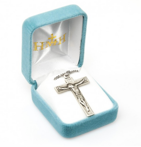 Sterling Silver Jesus Crucifix On Chain Made In Usa