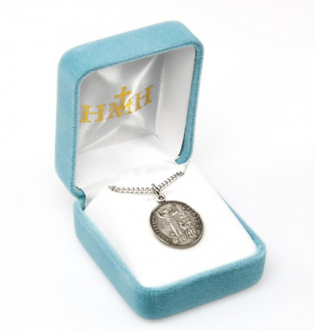 Saint Francis of Assisi Tau Sterling Silver Medal On Chain