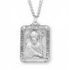 Saint Patrick Sterling Silver Medal On Chain