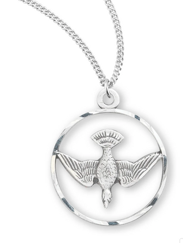 Sterling Silver Holy Spirit Dove Necklace On Chain Confirmation Gift