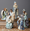 Nativity Set 5 piece 15 Inch Blue Robe Christmas Scene