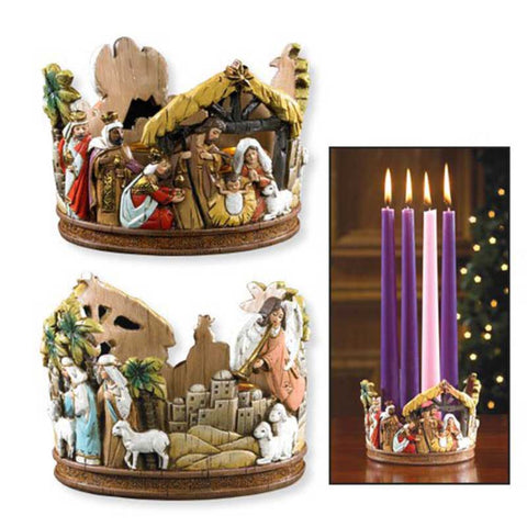 Nativity Advent Candle Holder