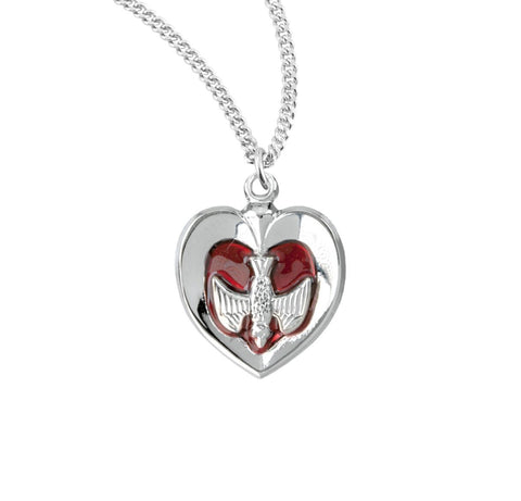 Sterling Silver Holy Spirit Medal Pendant on Chain