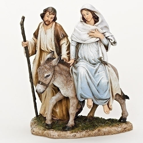 La Posada Figure Joseph with Mary Riding on Donkey on their way to Bethlehem