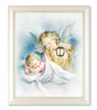 Guardian Angel With Baby Print In Pearl Frame With Glass