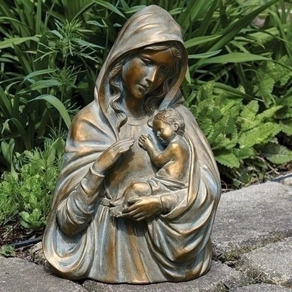 Madonna and Child Bronze style figure 