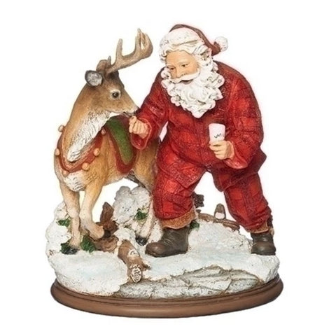 Santa Claus Milk And Cookies Christmas Figure