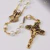 Holy Eucharist gold plated Rosary By Ghirelli