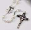 Holy Eucharist Silver Plated Rosary  By Ghirelli