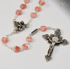 Saint Valentine Silver Plated Rosary With Heart Shaped Beads By Ghirelli