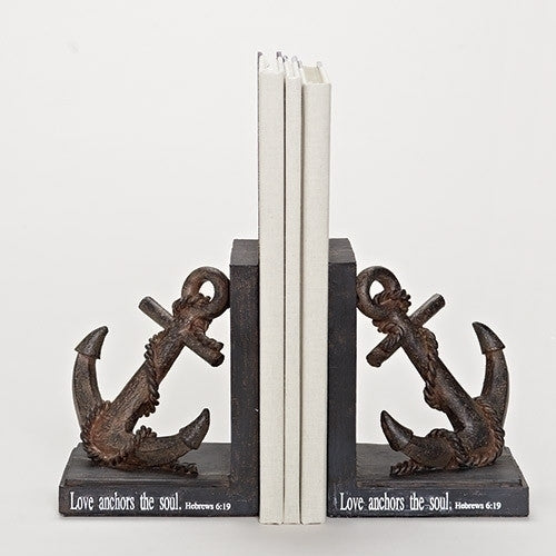 Love Anchors The Soul Anchor Bookends Christian Gift Home Or Office