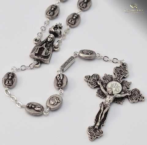 Our Lady of Fatima Silver Plated Rosary By Ghirelli