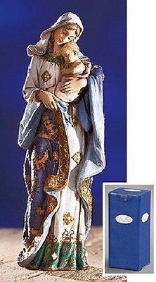 Adoring Madonna and child Hand painted Statue   Ave Maria Collection