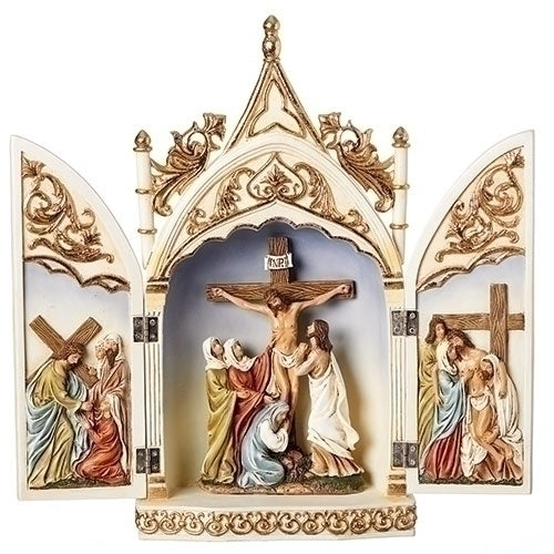 Jesus Crucifixion Scene Triptych