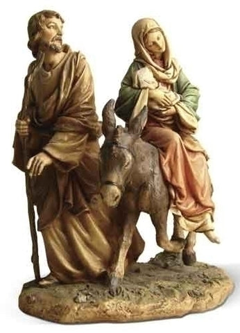 Flight Into Egypt Statue Mary With Joseph And Baby Jesus